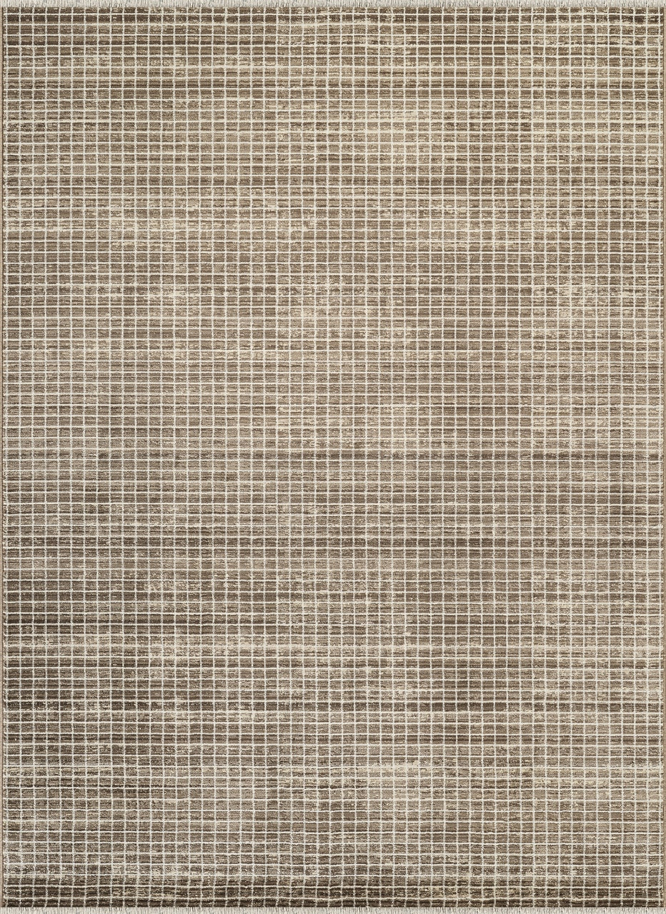Austin Micro Checkered Washable Brown Rug