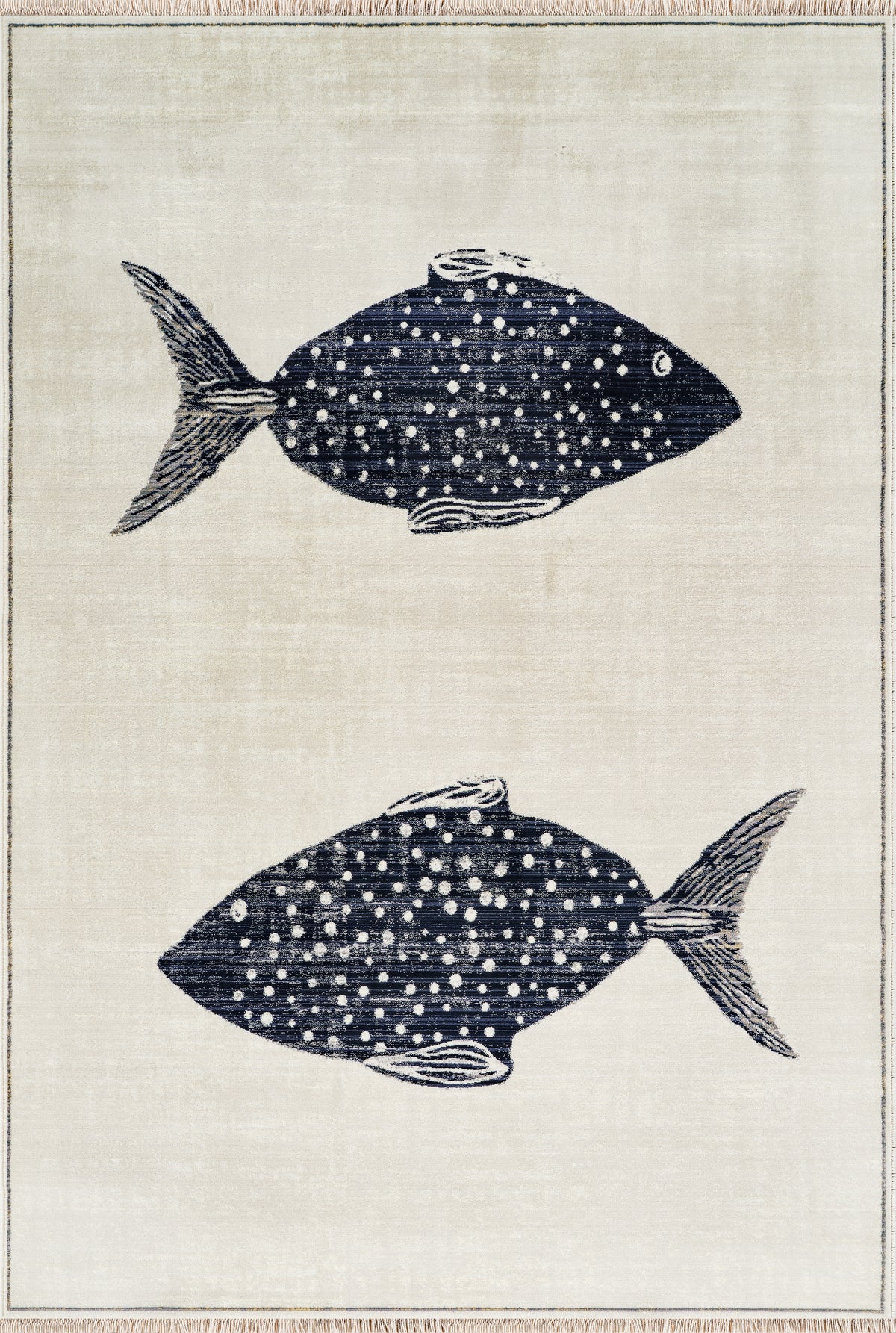 Austin Fish Washable Blue Rug