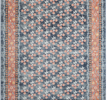 Dalia Garden Floral Indoor/Outdoor Blue Rug