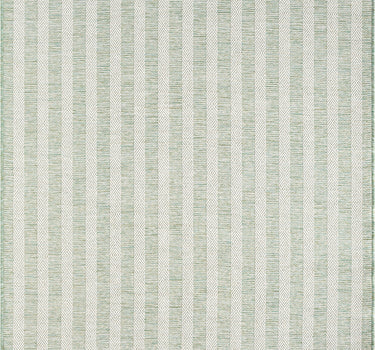 Ocean Striped Indoor/Outdoor Green Rug