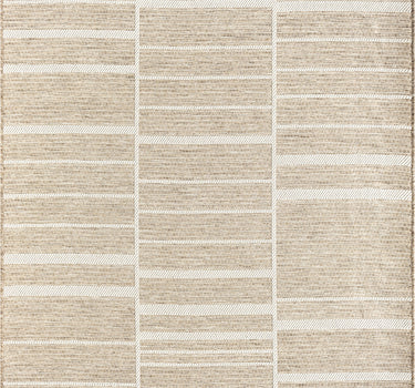 Ocean Geometric Indoor/Outdoor Light Brown Rug