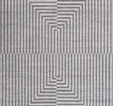Mist Shrinking Rectangles Grey Rug