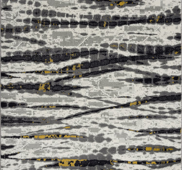 Arto Abstract Striping Grey Rug