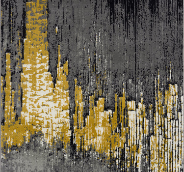 Arto Metallic Dripping Yellow Rug