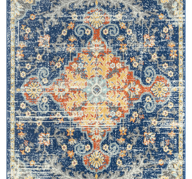 Casa Multi Vintage Distressed Floral Multicolor Rug