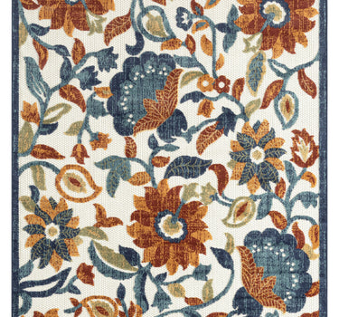Hampton Multi Floral Stems Indoor/Outdoor Multicolor Rug