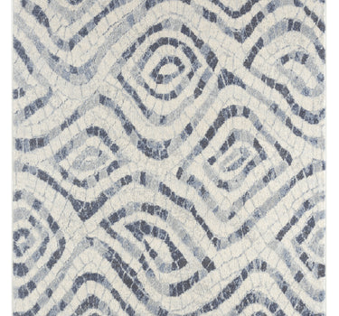 Cruz Wave Pattern Tiles Cream Rug