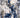 Regal Abstract Washable Blue Rug