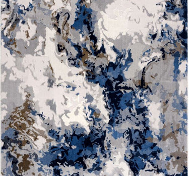 Regal Abstract Blue Rug