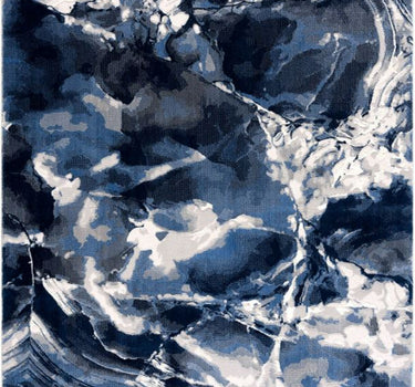 Regal Bold Shapes Blue Rug