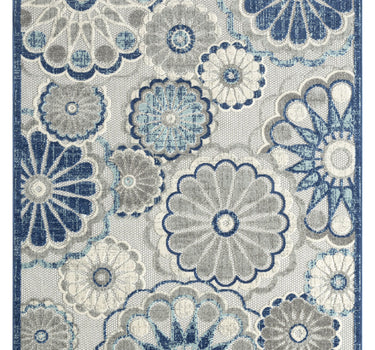 Hampton Floral Indoor/Outdoor Blue Rug