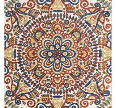 Hampton Multi Intricate Lacework Indoor/Outdoor Multicolor Rug