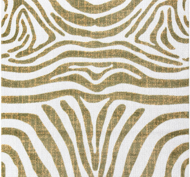 Hampton Zebra Print Indoor/Outdoor Green Rug