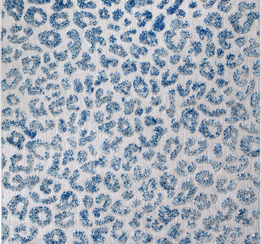 Hampton Cheetah Print Indoor/Outdoor Blue Rug