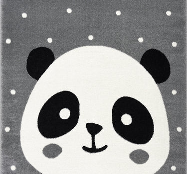 Play Panda Bear Kids Grey Rug
