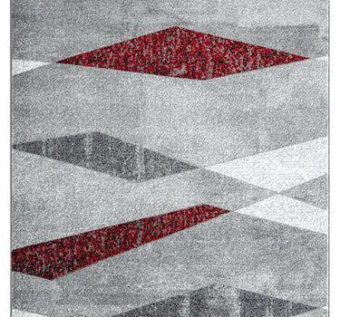 Laguna Multi Triangle Faded Grey Rug