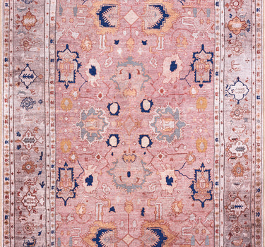Molana Vintage Floral Washable Pink Rug