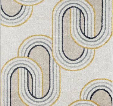 Deco Geometric Beige Rug