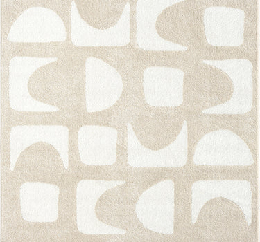 Nuevo Geometric Beige Rug