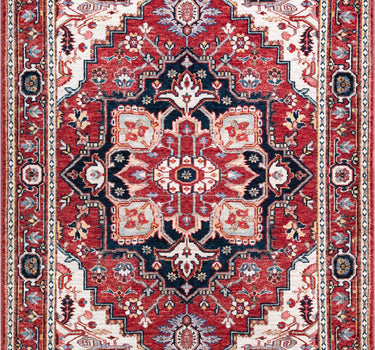 Molana Medallion Washable Red Rug