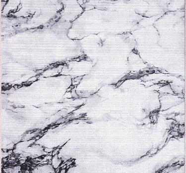 Parker Grey Ivory Marble Washable Rug