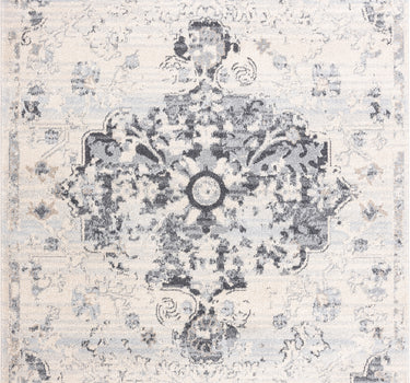 Quartz Grey Cream Vintage Medallion Rug
