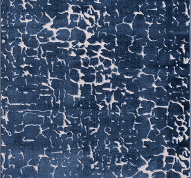 Regal Abstract Pebbles Blue Rug