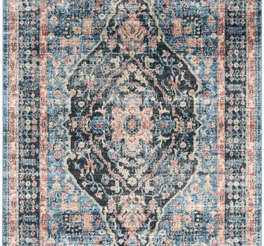 Savoy Vintage Blue Red Medallion Rug