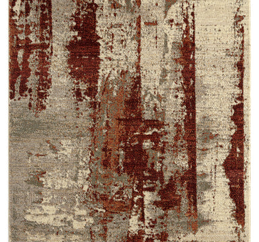Sedona Abstract Beige Red Rug