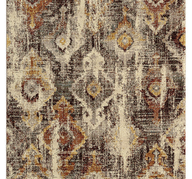 Sedona Brown Red Ikat Rug