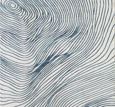 Vista Modern Wave Blue White Rug