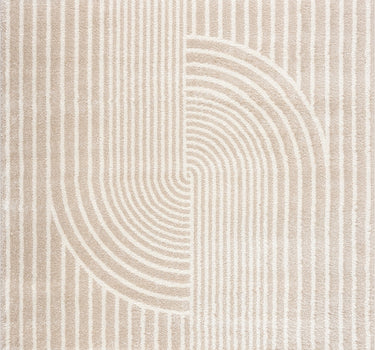 Nuevo Geometric Beige Rug